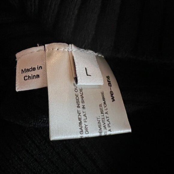 we-ar4 The Mercer Knit Navy Ribbed Crewneck Sweater Size L NWT - Picture 8 of 8